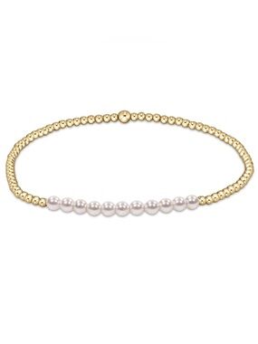 *2MM* Gold Beads w/ 3mm Pearl beads Bracelet